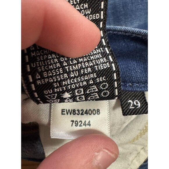 7 For All Mankind Dark Wash b(air) Denim Roxanne Ankle Blue Jeans Size 29 Preppy - Picture 12 of 16
